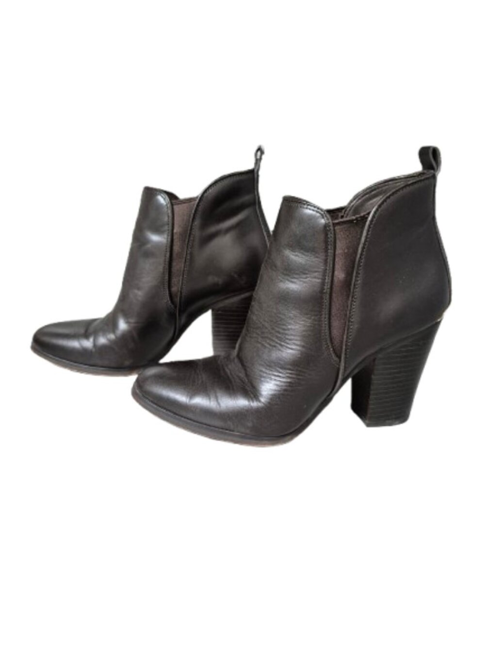7.5 Michael Kors Chocolate Brown Stacked Heel Chelsea Boot Ankle Booties